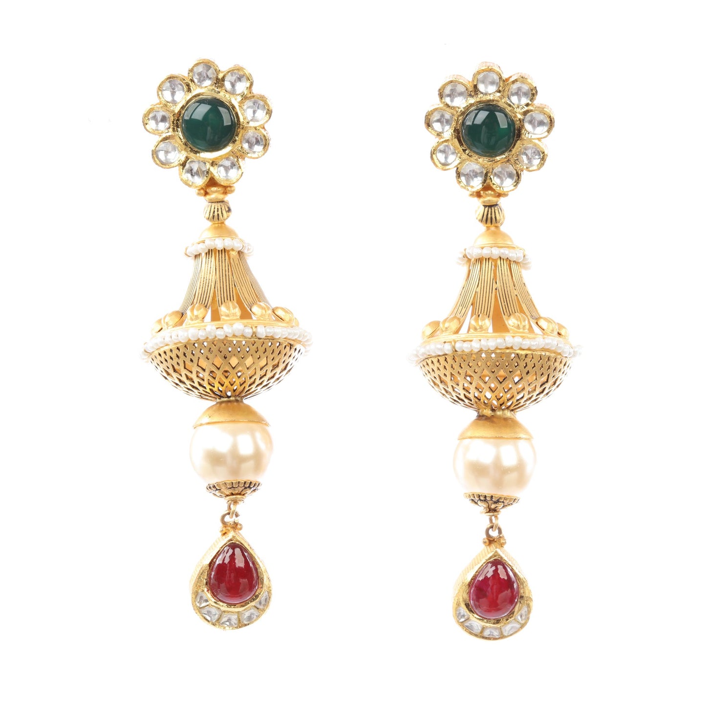 22 kt Kundan Earrings 74813001