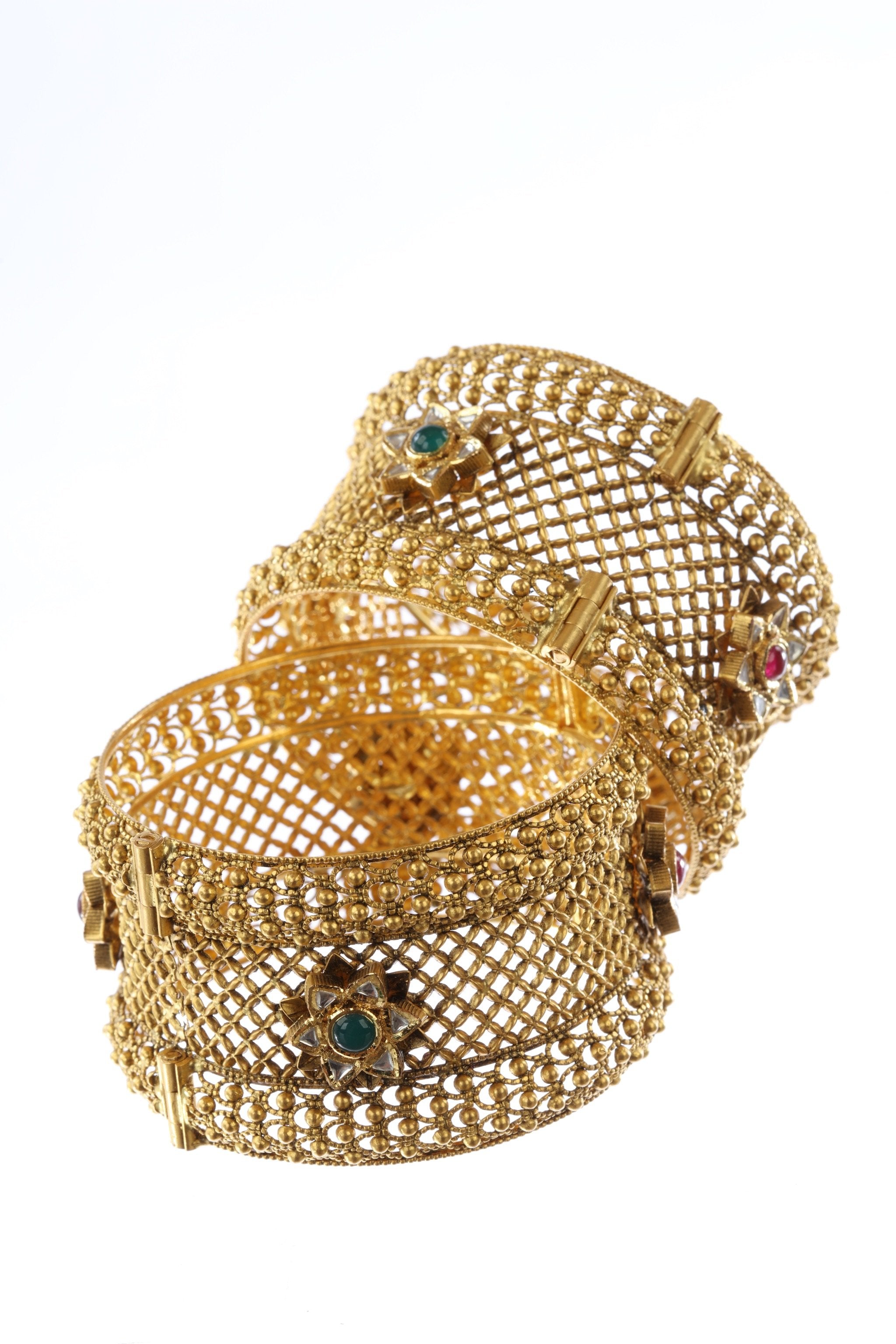 Indian Enameled Kundan Gold Plated Bridal Bangle Bracelet Bollywood Jewelry  Set | eBay